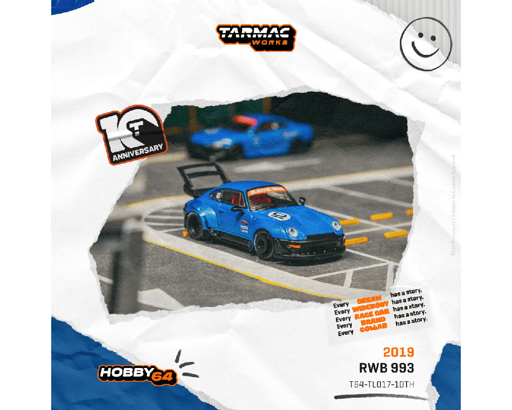 *PREORDER* Tarmac Works 1:64 RWB 993 Tarmac Works 10th Anniversary Limited Edition
