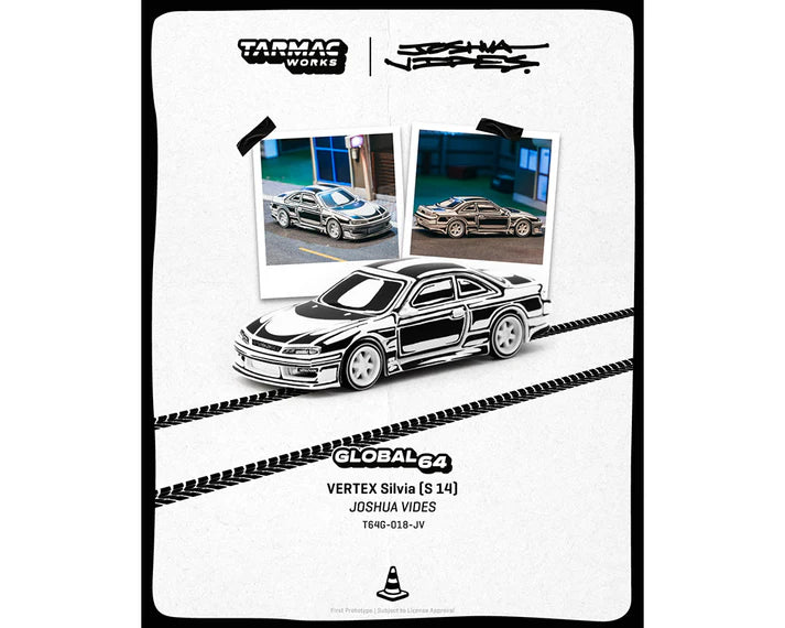 *PREORDER* Tarmac Works 1:64 Vertex Silvia S14 Designed by Joshua Vides