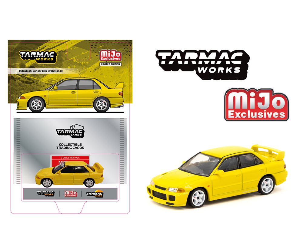 Tarmac Works 1:64 Mitsubishi Lancer GSR Evolution III in Yellow