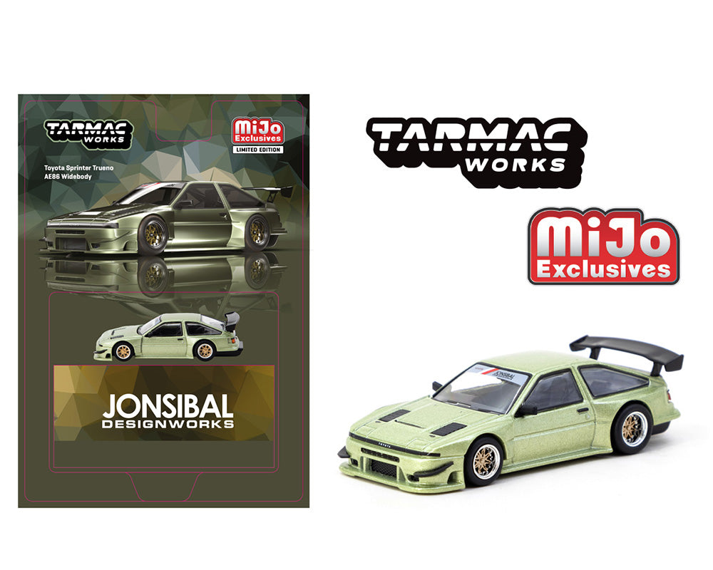 *PREORDER* Tarmac Works 1:64 Toyota Sprinter Trueno AE86 Widebody TRD JONSIBAL in Green