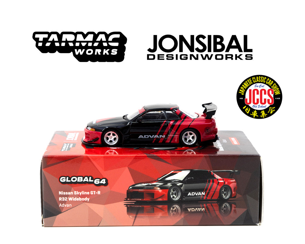 Tarmac Works 1:64 Nissan Skyline GT-R R32 ADVAN Widebody Jonsibal 2024 JCCS Special Edition (MAXIMUM 2 PER ORDER PER CUSTOMER)
