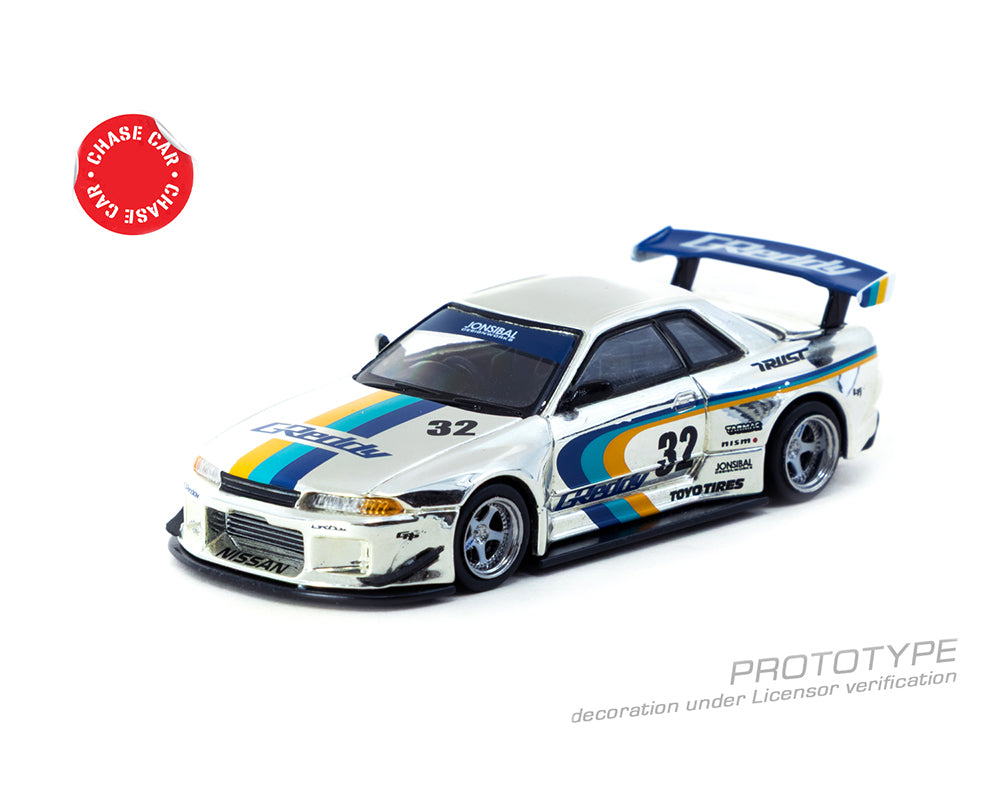 *PREORDER* Tarmac Works 1:64 Nissan Skyline GT-R (R32) Widebody Jonsibal Designworks & Greddy Special Limited Edition in White