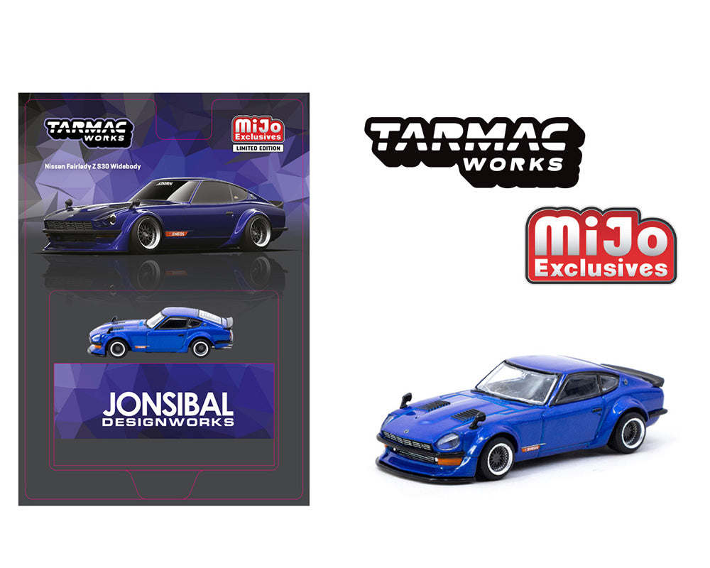*PREORDER* Tarmac Works 1:64 Nissan Fairlady Z S30 Widebody By Jon Sibal in Blue