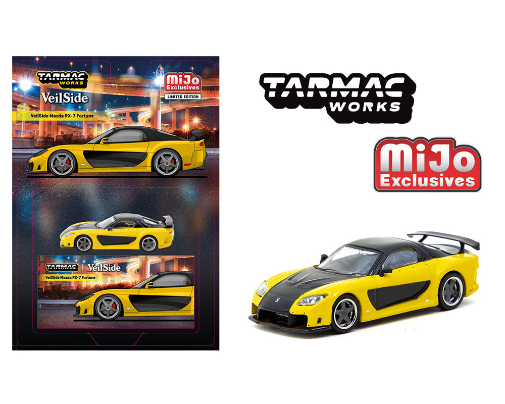 Tarmac Works 1:64 Mazda RX-7 VeilSide Fortune7 in Yellow