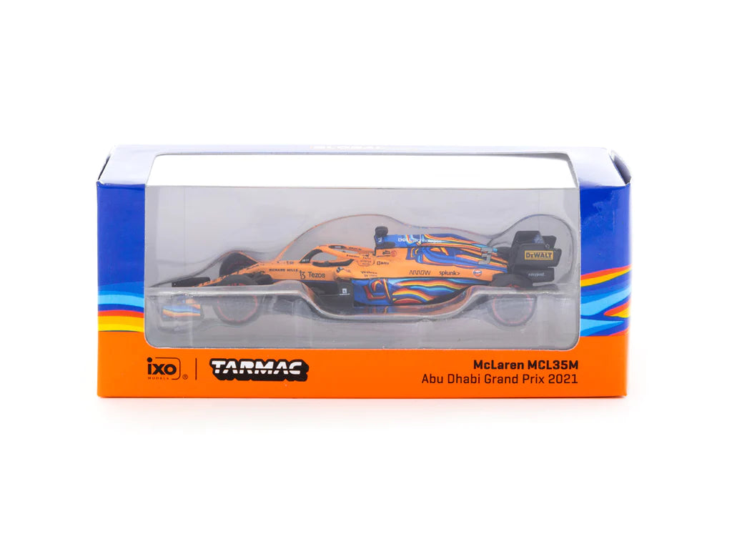 Tarmac Works 1:64 McLaren MCL35M, Abu Dhabi Grand Prix 2021, Daniel Ricciardo