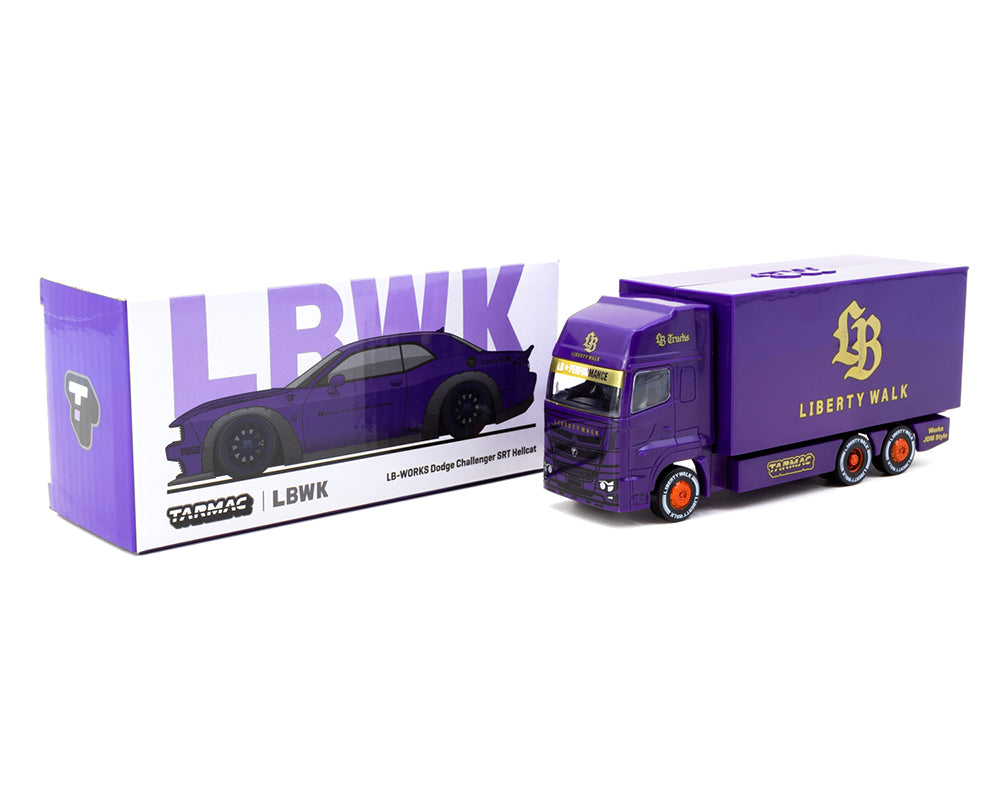 Tarmac Works 1:64 B-WORKS Dodge Challenger SRT Hellcat with Truck Special Edition