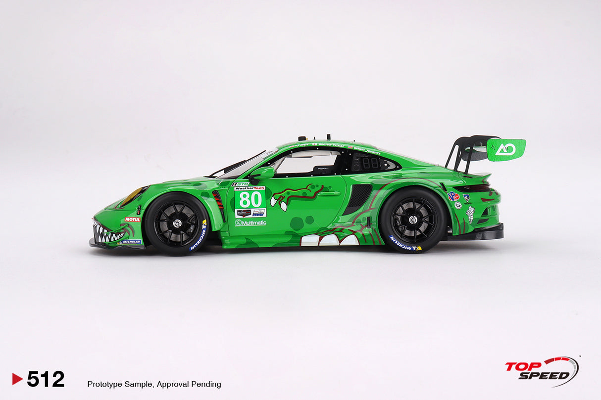 TopSpeed Models 1:18 Porsche 911 GT3 R #80 AO Racing IMSA 2023 Sebring 12 Hrs GTD