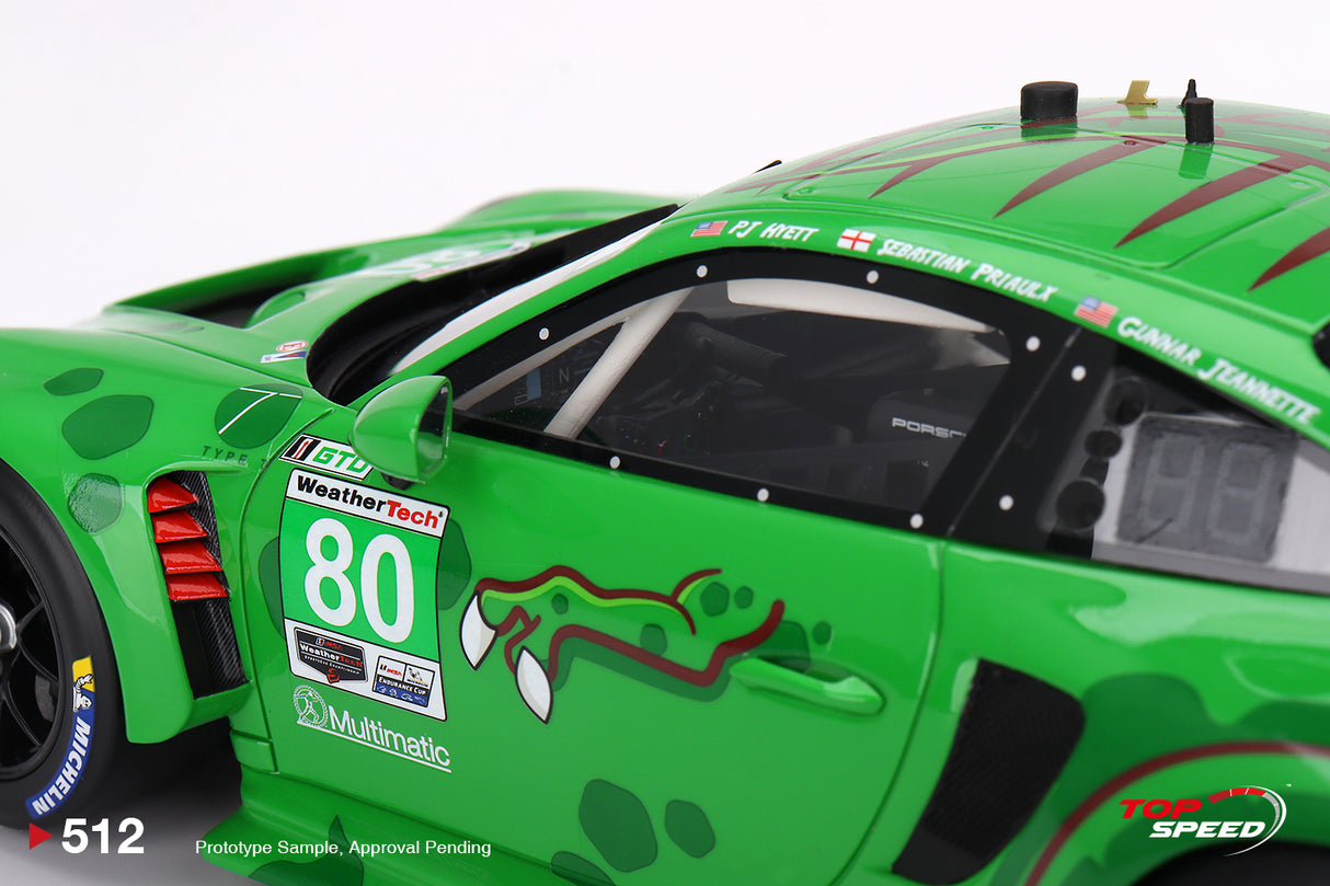 TopSpeed Models 1:18 Porsche 911 GT3 R #80 AO Racing IMSA 2023 Sebring 12 Hrs GTD
