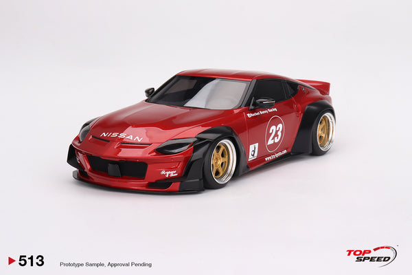 *PREORDER* TopSpeed Models 1:18 Nissan Z (LHD) PANDEM Widebody in Passion Red