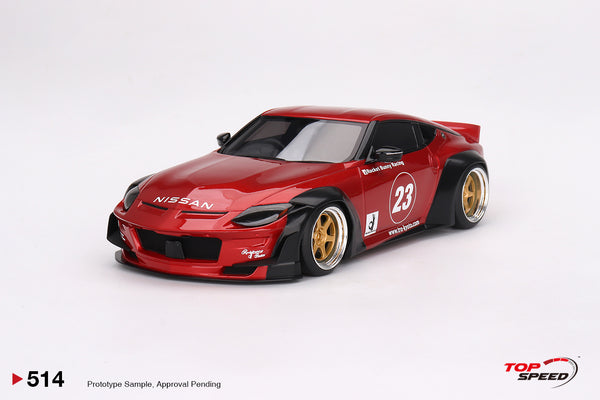 *PREORDER* TopSpeed Models 1:18 Nissan Z (RHD) PANDEM Widebody in Passion Red