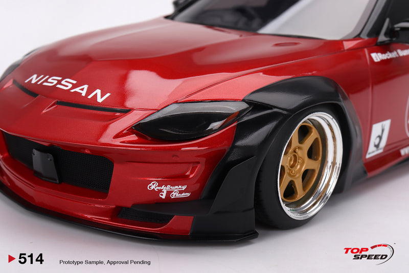 TopSpeed Models 1:18 Nissan Z (RHD) PANDEM Widebody in Passion Red