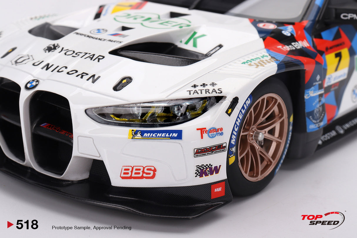 TopSpeed Models 1:18 BMW M4 GT3 #7 "Studie BMW M4" BMW M Team Studie x CRS 2023 Super GT Series