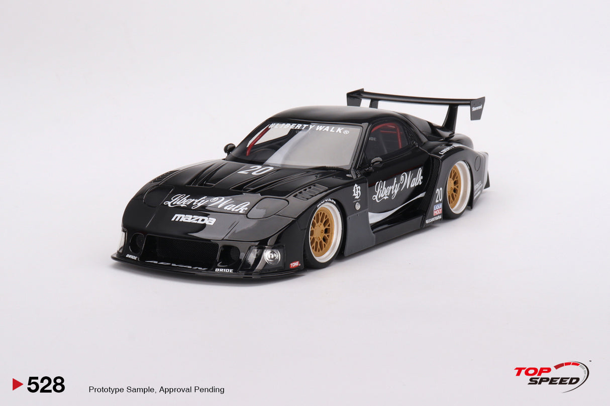 TopSpeed Models 1:18 Mazda RX-7 (FD3S) LB-Super Silhouette Liberty Walk in Black