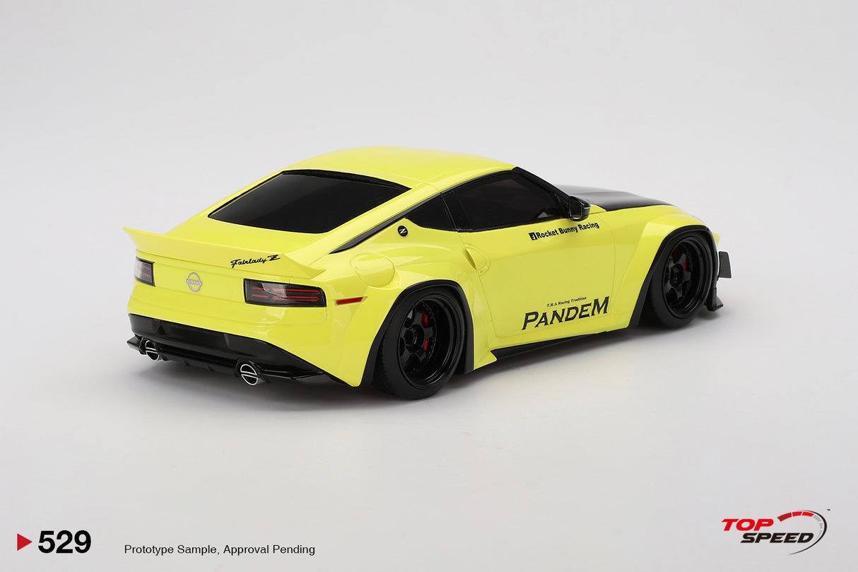 TopSpeed Models 1:18 Nissan Z PANDEM Widebody in Ikazuchi Yellow