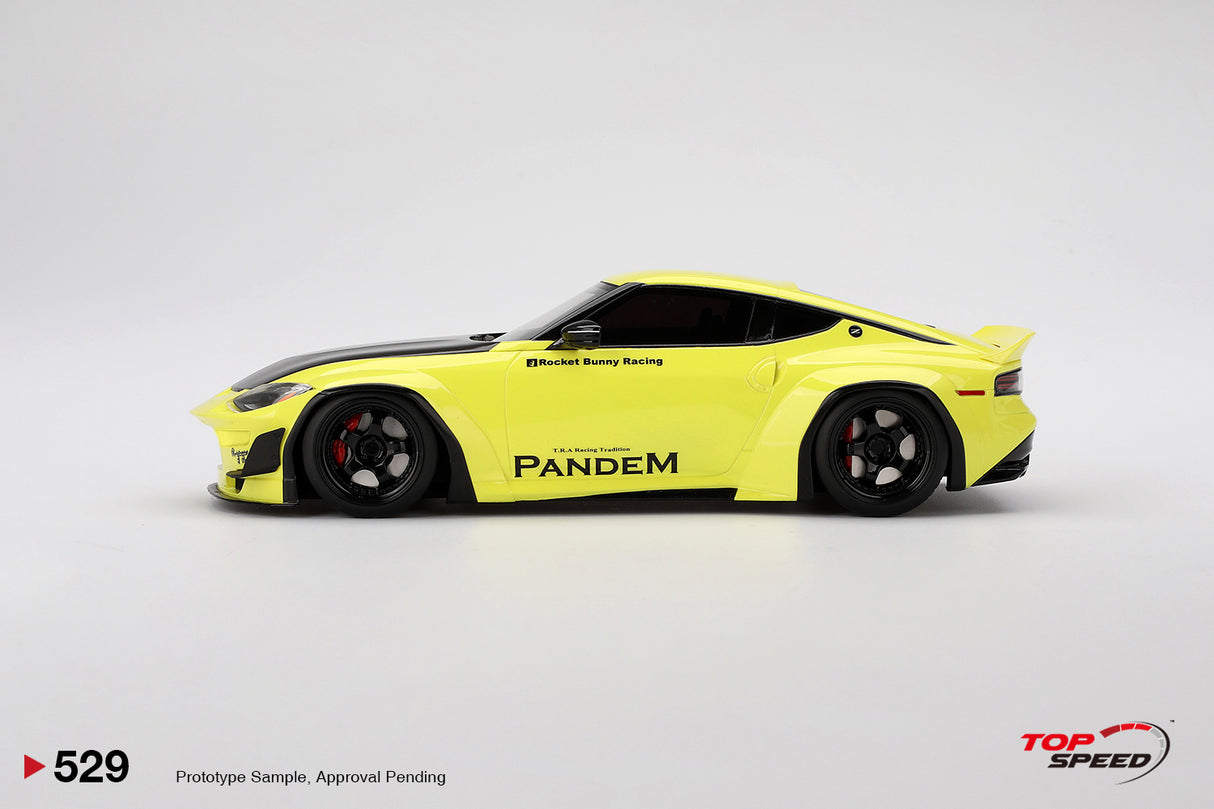 TopSpeed Models 1:18 Nissan Z PANDEM Widebody in Ikazuchi Yellow