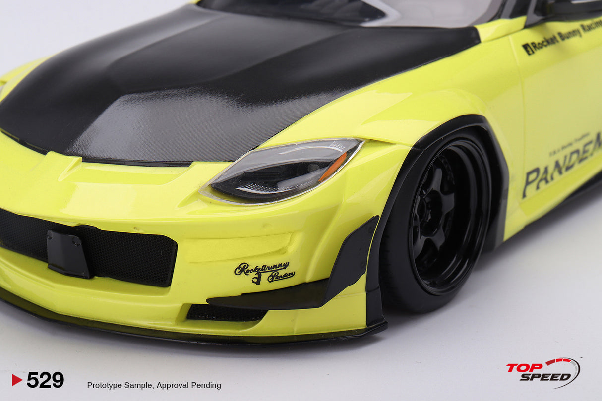 TopSpeed Models 1:18 Nissan Z PANDEM Widebody in Ikazuchi Yellow