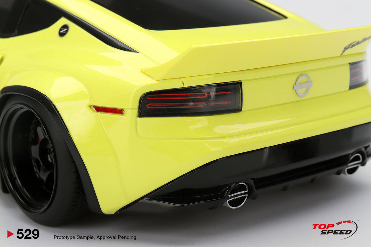 TopSpeed Models 1:18 Nissan Z PANDEM Widebody in Ikazuchi Yellow
