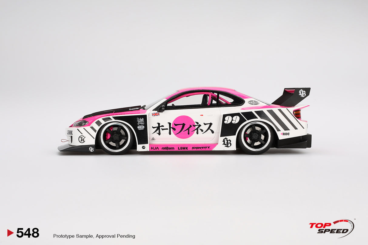 TopSpeed Models 1:18 Nissan SILVIA (S15) LB-Super Silhouette Auto Finesse SEMA 2023