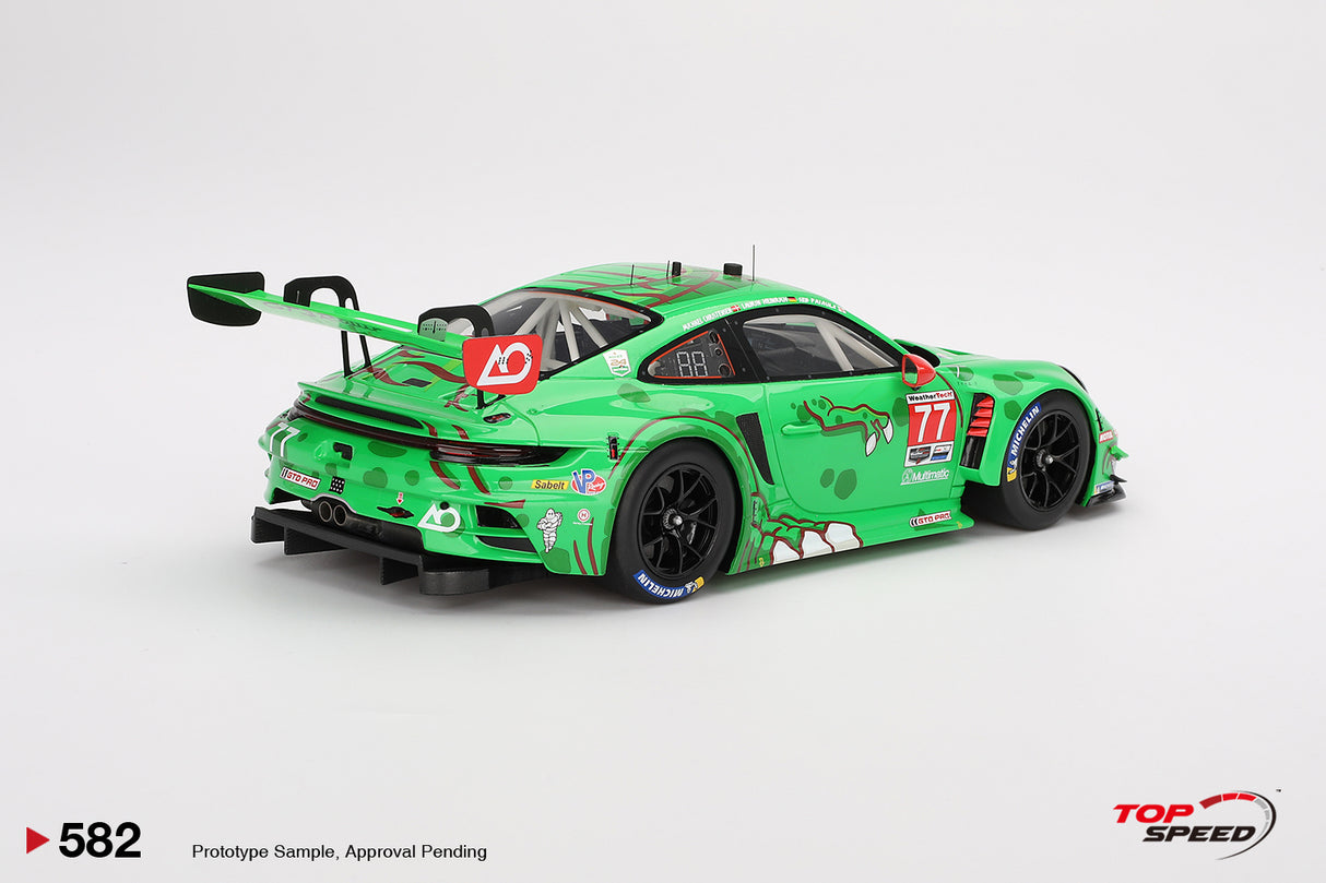 TopSpeed Models 1:18 Porsche 911 GT3 R #77 AO Racing 2024 IMSA Daytona 24 Hrs GTD Pro 2nd Place