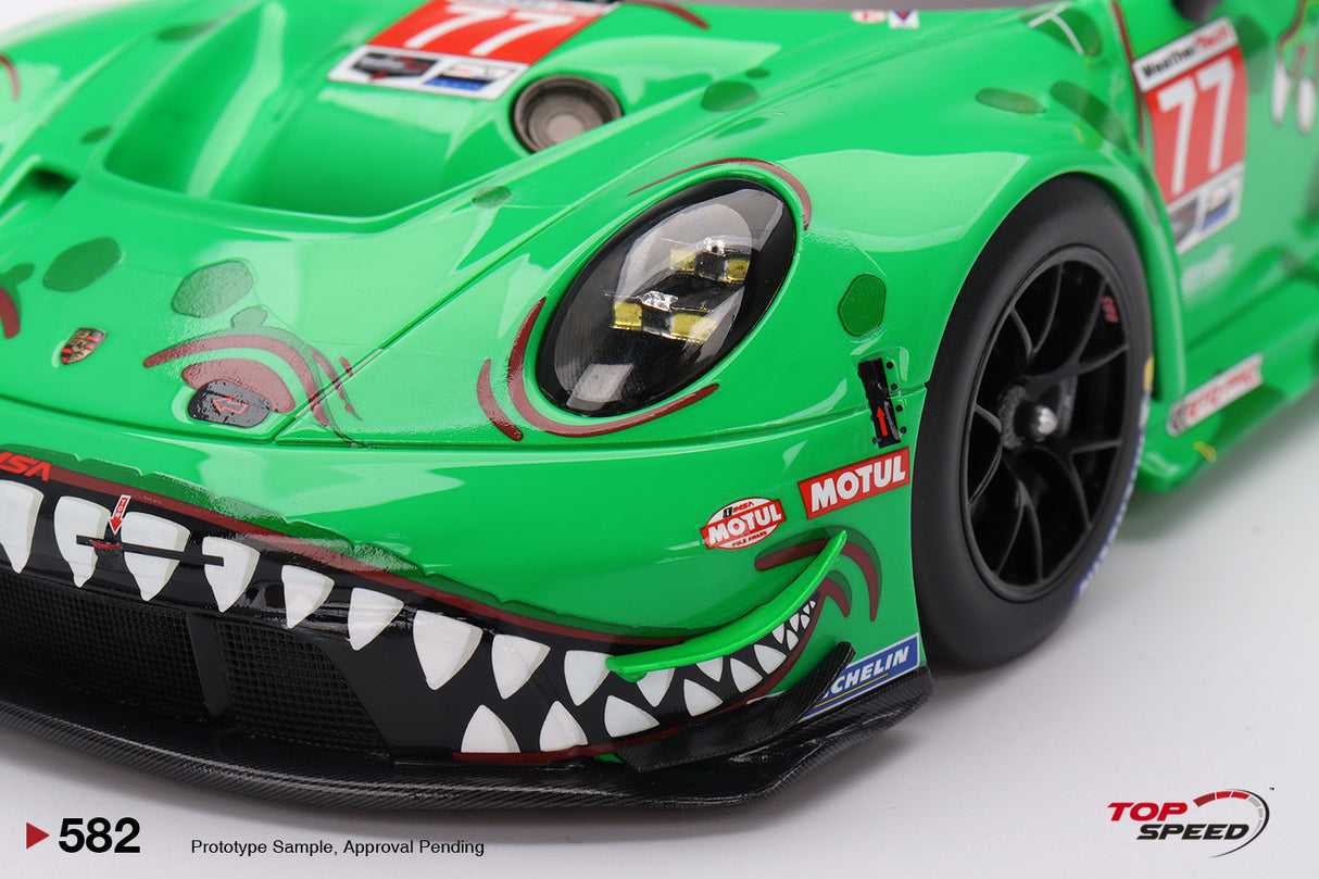 TopSpeed Models 1:18 Porsche 911 GT3 R #77 AO Racing 2024 IMSA Daytona 24 Hrs GTD Pro 2nd Place
