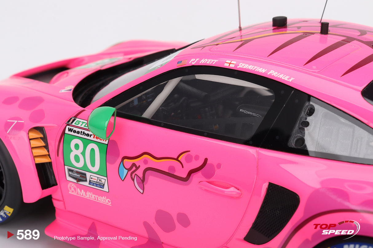 TopSpeed Models 1:18 Porsche 911 GT3 R #80 AO Racing 2023 IMSA Michelin GT Challenge at VIR