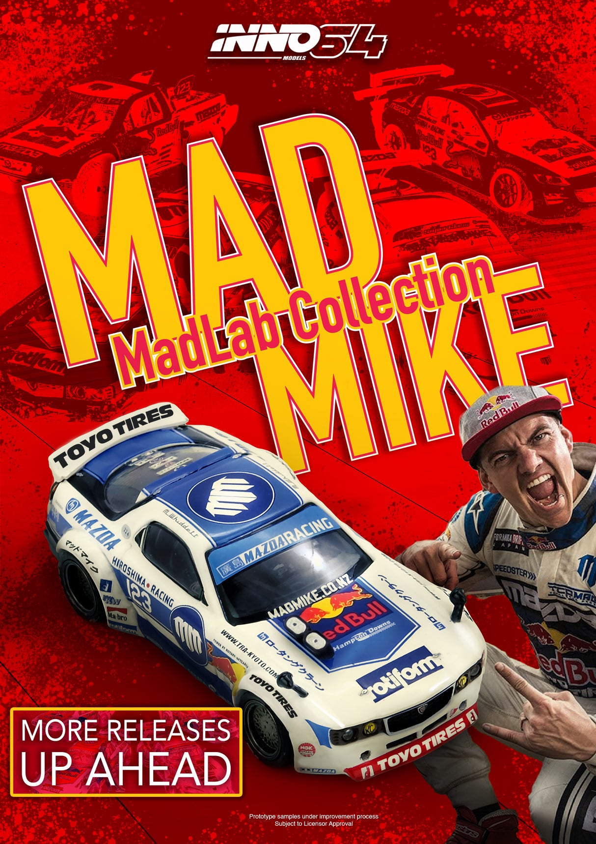 INNO64 1:64 Mazda RX-7 "PANDEM ROCKET BUNNY" MADBUL MADLAB COLLECTION 001