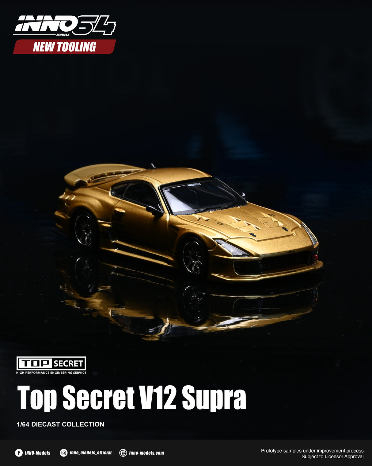 *PREORDER* INNO64 1:64 Toyota Supra (JZA80) TOP SECRET V12 Edition