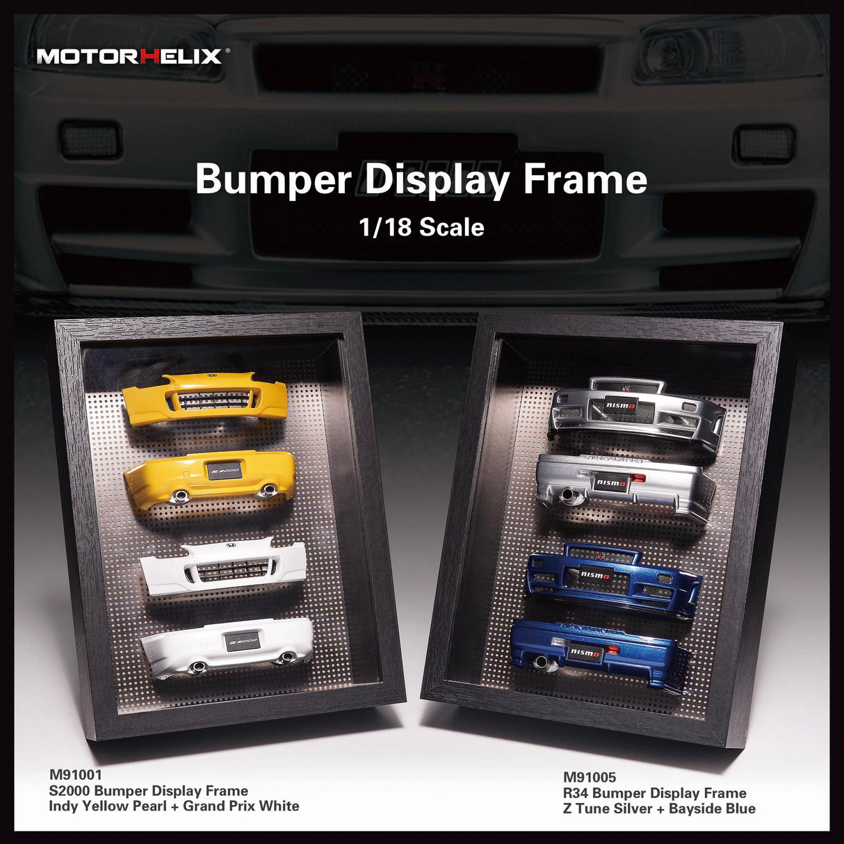 MotorHelix 1/18 Honda S2000 Bumper Display Frame Hobby Expo China 2024 Special Event