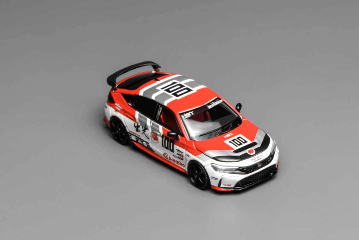 *PREORDER* MotorHelix 1:64 Honda Civic Type-R (FL5) Idemitsu Motion in Red
