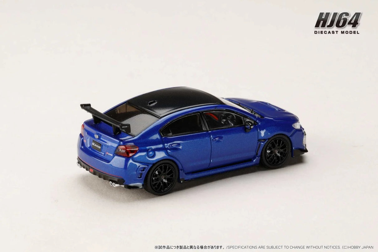 *PREORDER* Hobby Japan 1:64 SUBARU S208 NBR CHALLENGE PACKAGE in WR Blue Pearl
