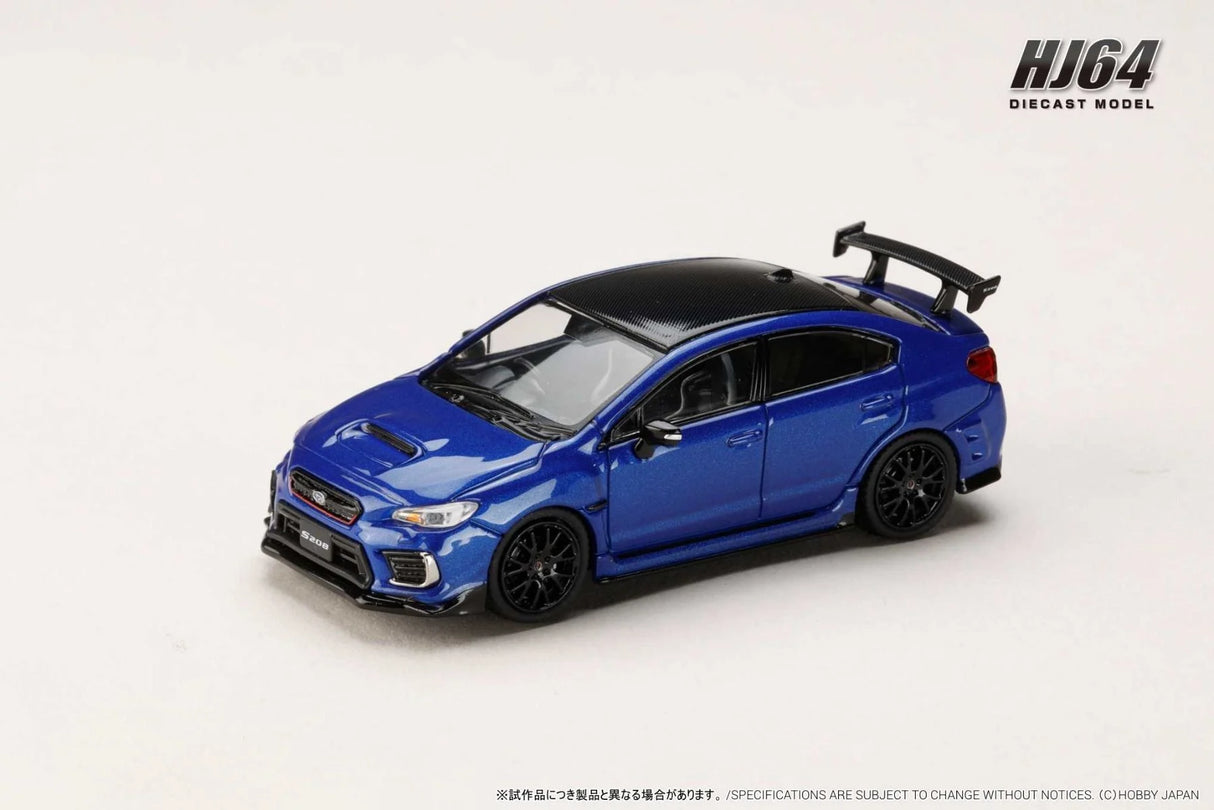 *PREORDER* Hobby Japan 1:64 SUBARU S208 NBR CHALLENGE PACKAGE in WR Blue Pearl
