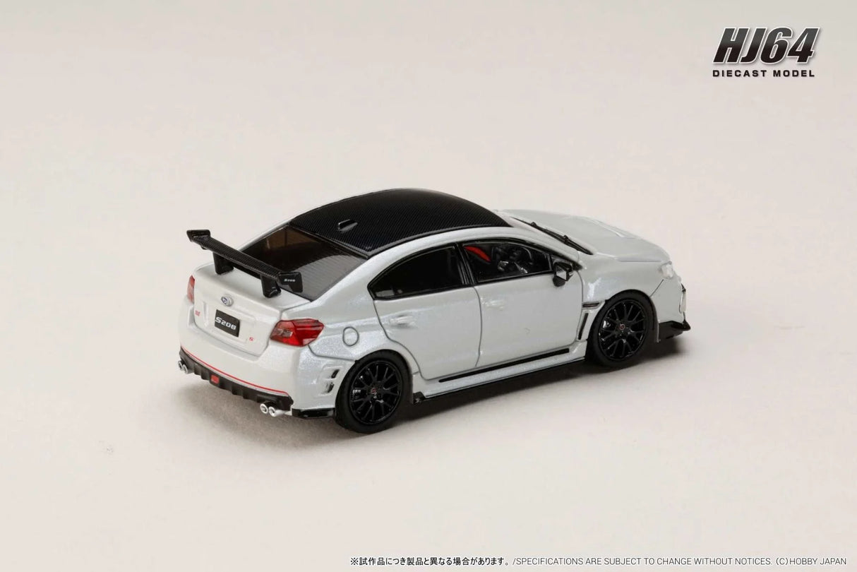 *PREORDER* Hobby Japan 1:64 SUBARU S208 NBR CHALLENGE PACKAGE in Crystal White Pearl