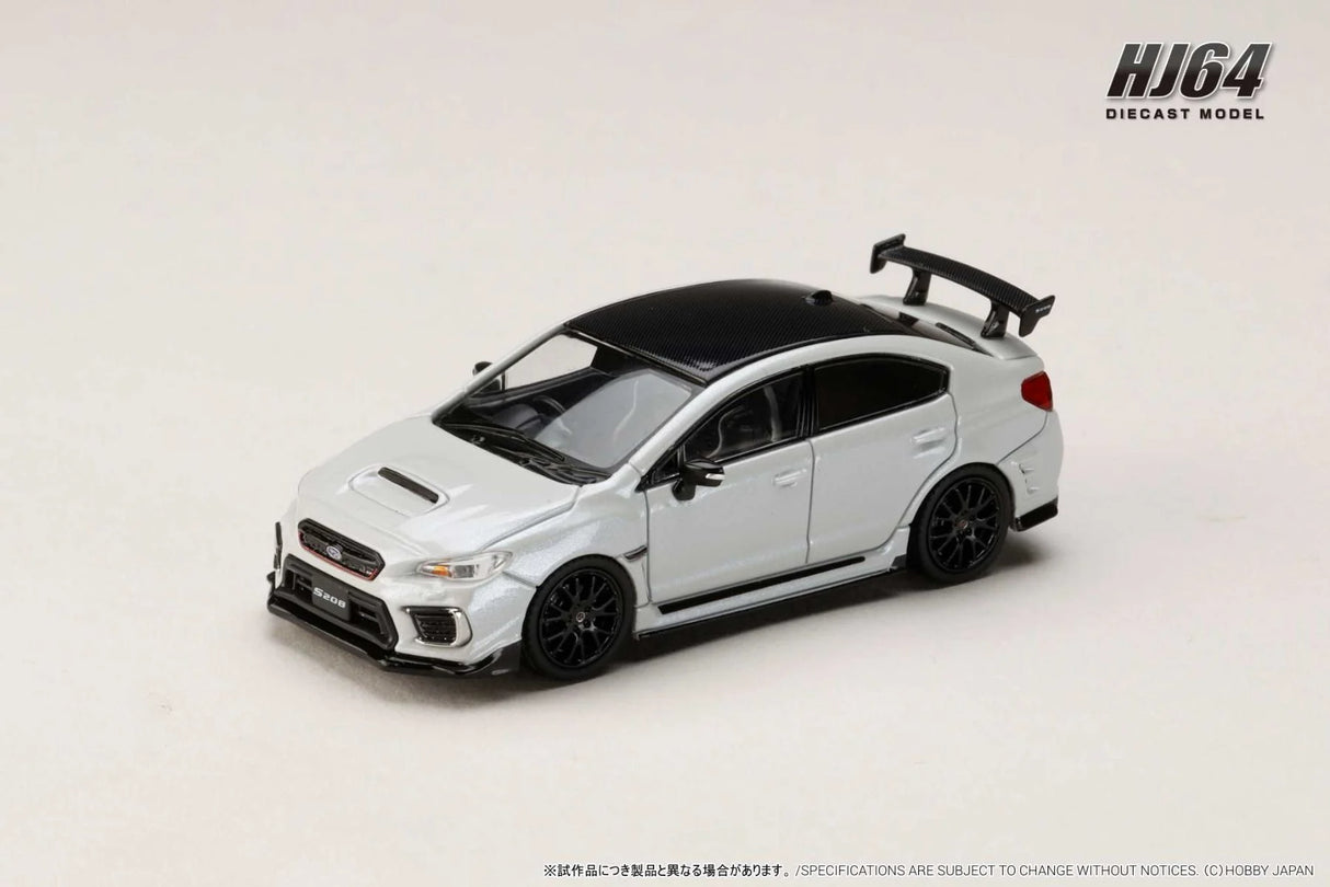 *PREORDER* Hobby Japan 1:64 SUBARU S208 NBR CHALLENGE PACKAGE in Crystal White Pearl