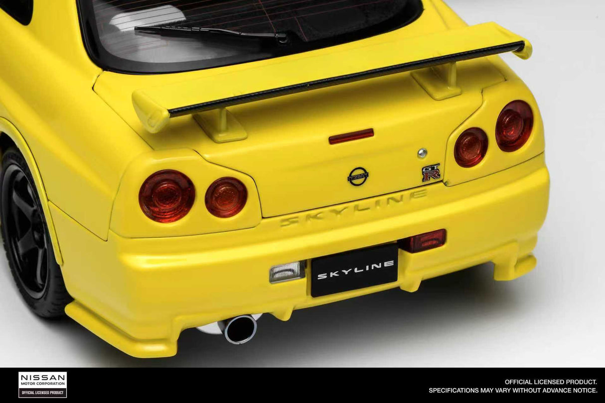 MotorHelix 1:18 Nissan Skyline GT-R (R34) Customized Version in Yellow
