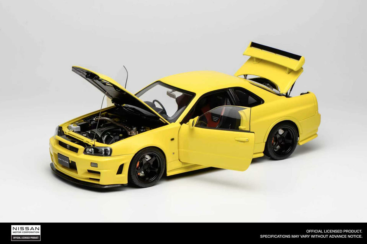 MotorHelix 1:18 Nissan Skyline GT-R (R34) Customized Version in Yellow