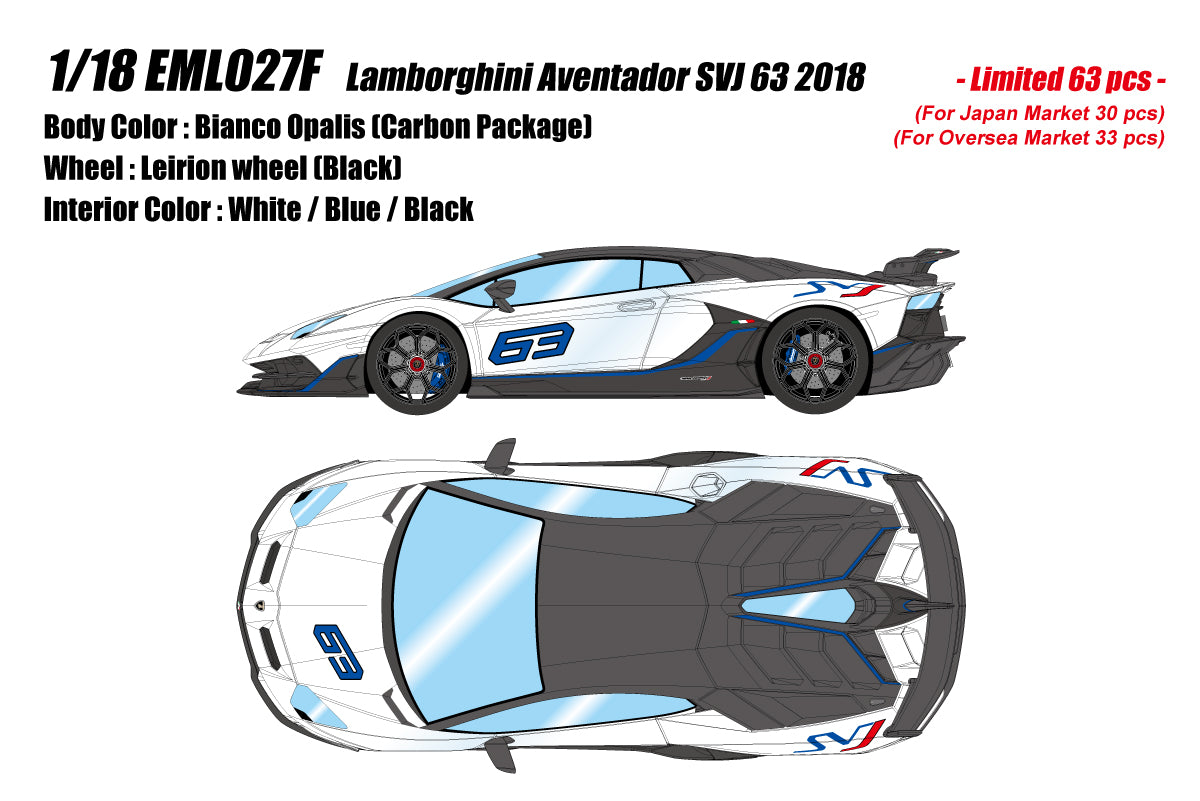 Make Up Co., Ltd / EIDOLON 1:18 Lamborghini Aventador SVJ 63 2018 Carbon Package