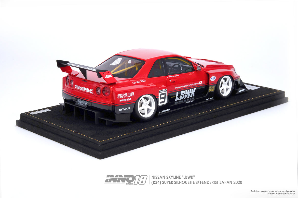 INNO64 1:18 Nissan Skyline (ER34) Super Silhouette "LBWK" @ Fenderist Japan 2020 Edition