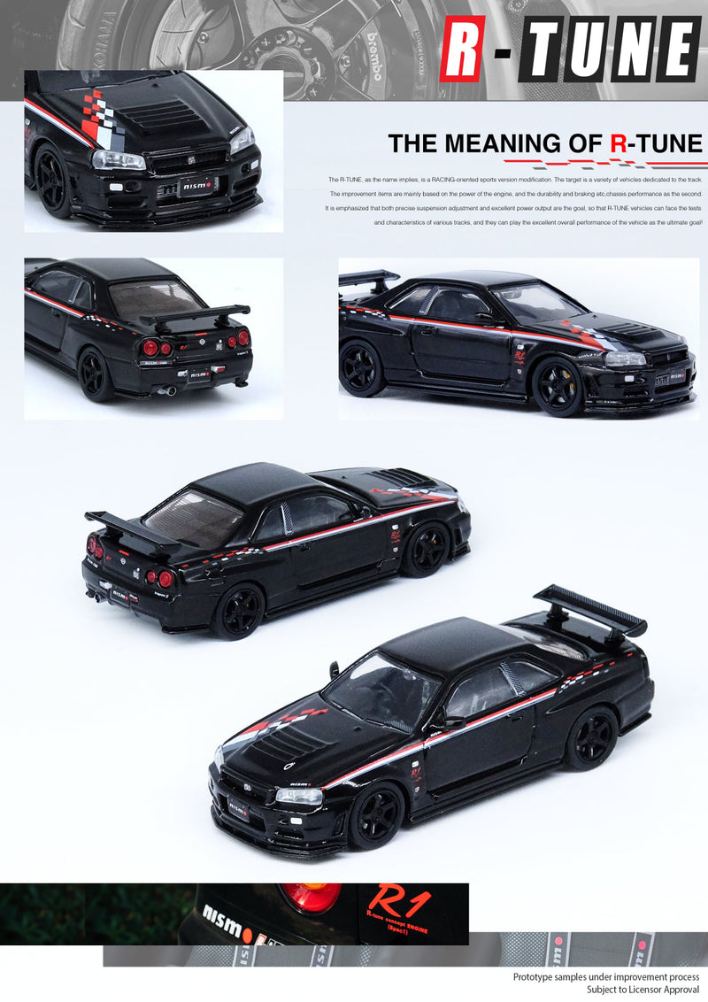 INNO Models 1:64 Nissan Skyline GT-R R34 400R Nismo R Tune Spec in Black