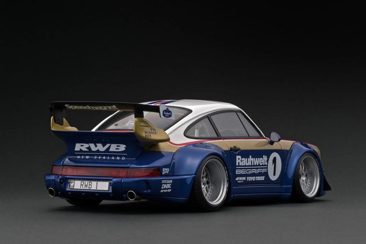 Ignition Model 1:18 Porsche 964 RWB in White/Blue/Gold