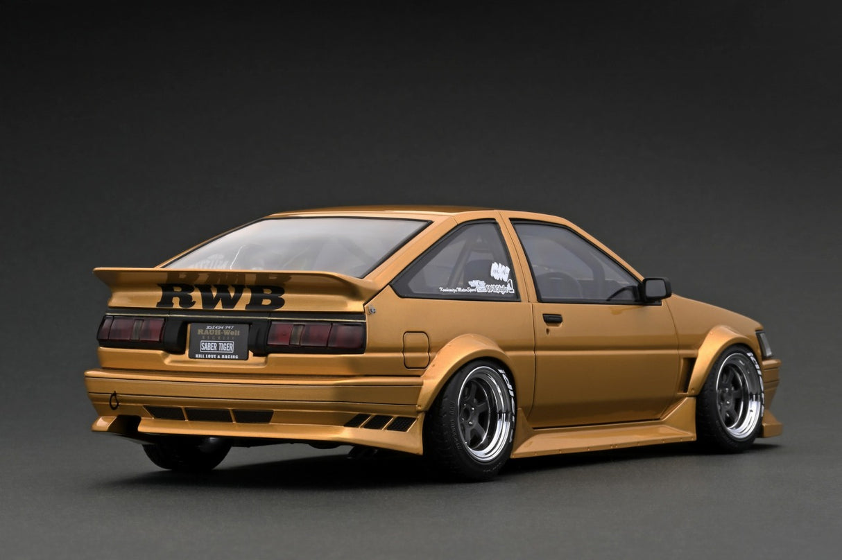 Ignition Model 1:18 Toyota AE86 RWB in Gold