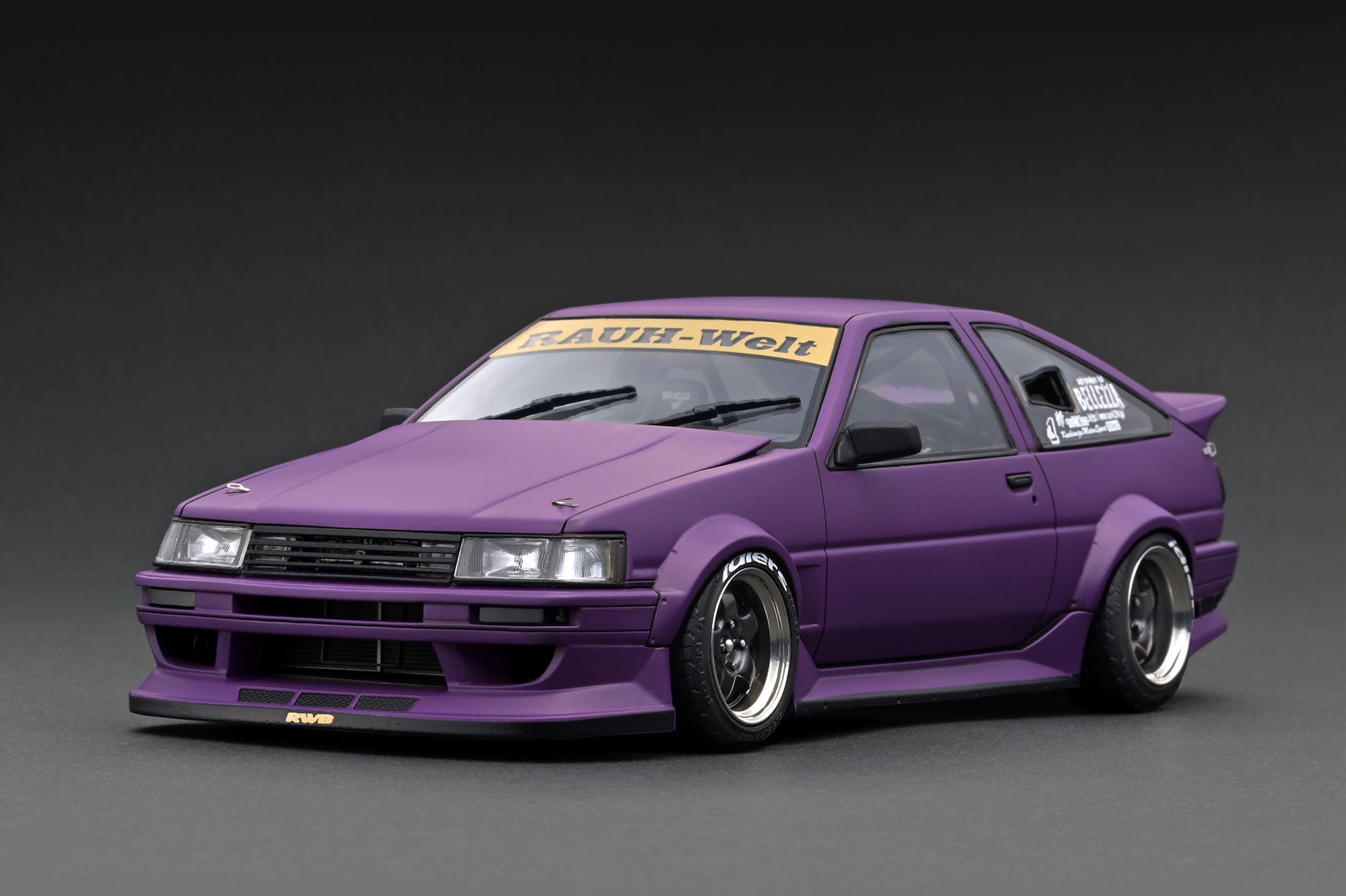 新しいスタイル RWB AE86 Toyota 1:18 Model Ignition in Purple Matte ミニカー