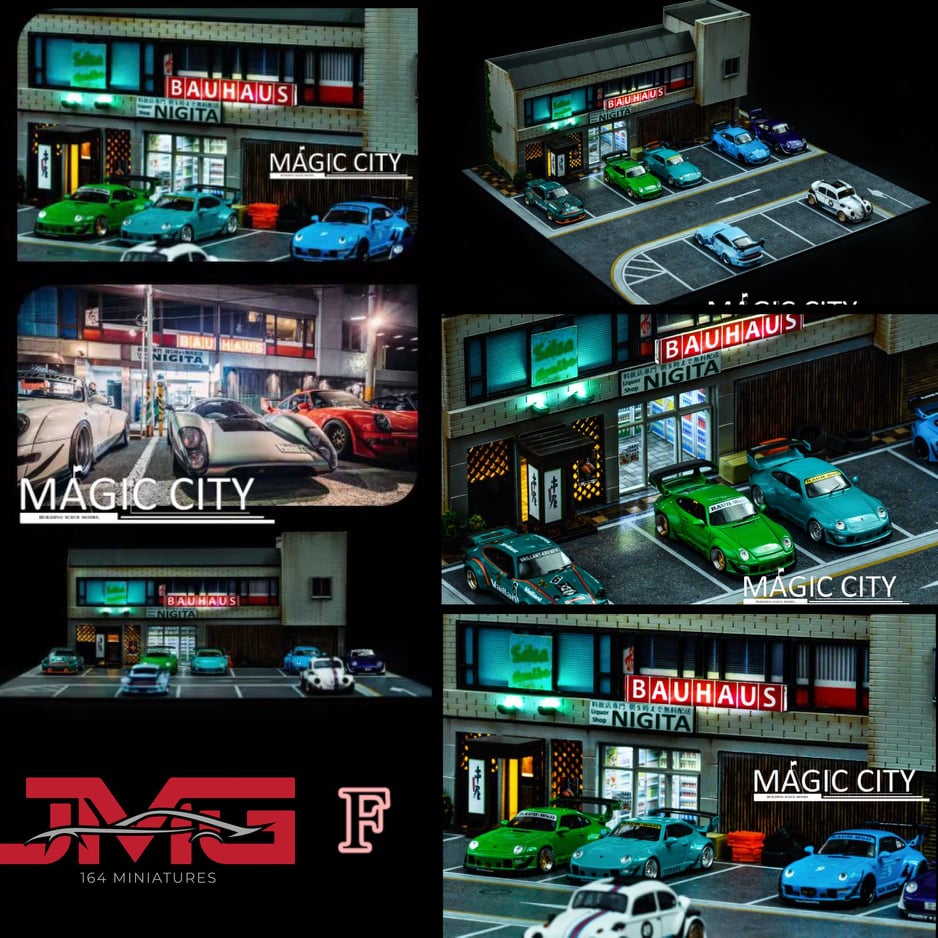 Magic City 1:64 HKS Showroom and Repair Shop Diorama