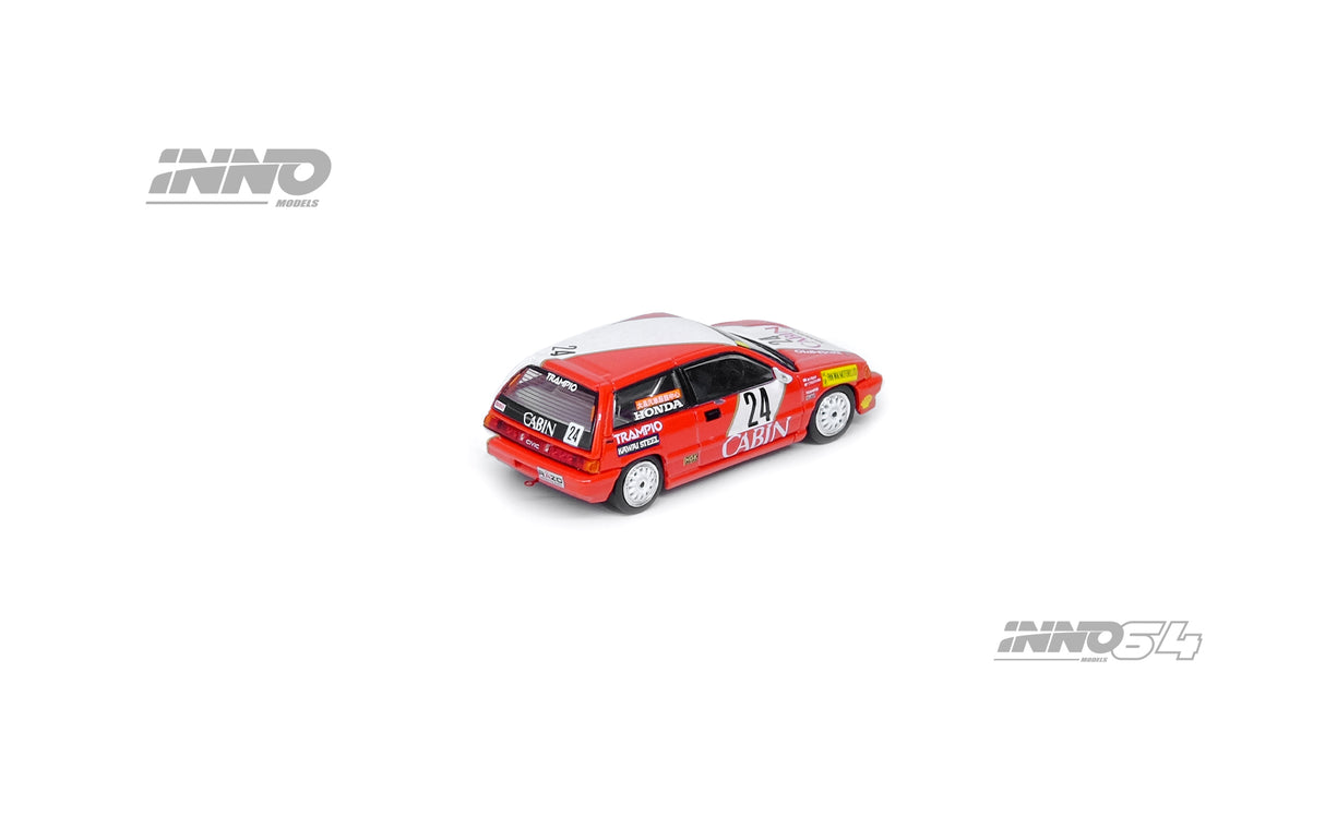 INNO Models 1:64 Honda Civic Si E-AT #24 "CABIN" Macau Guia Race 1988 2nd 1600cc Class - Tomohiko Tsutsumi