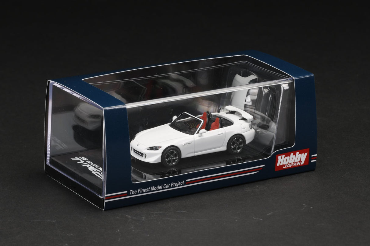 Hobby Japan 1:64 Honda S2000 Type-S (AP2) in Grand Prix White with Red Interior