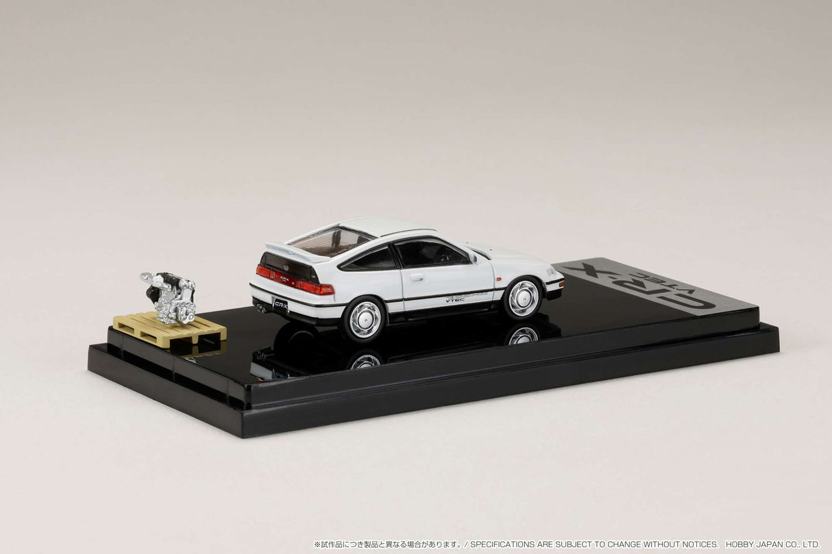 Hobby Japan 1:64 Honda CR-X SiR (EF8) 1989 with Engine Display Model in White
