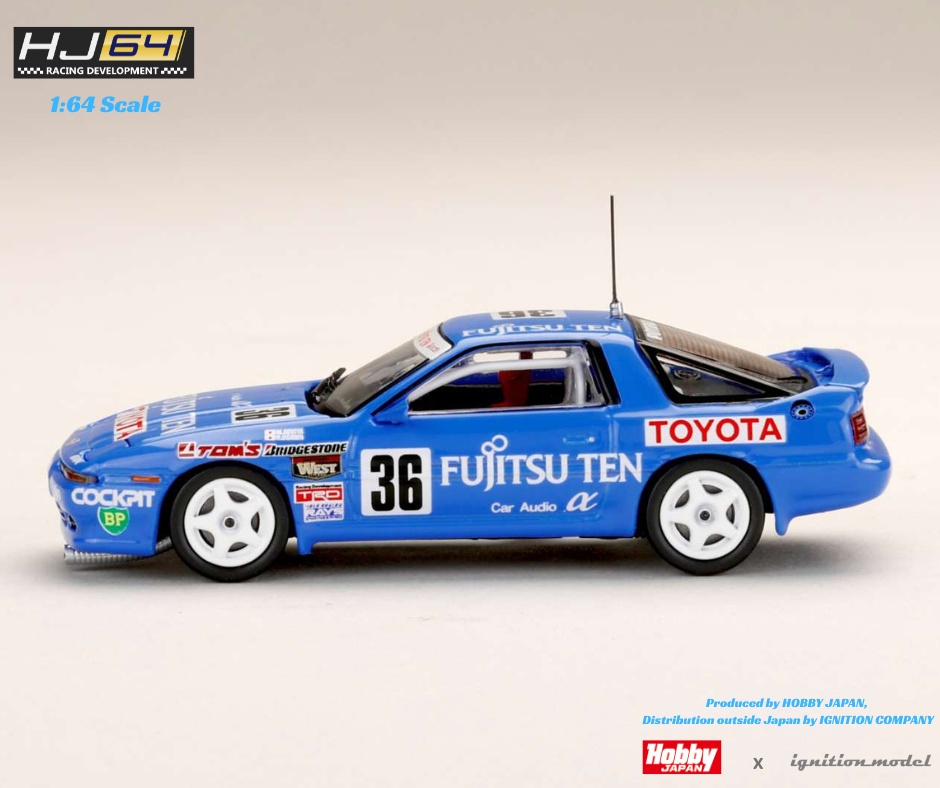 Hobby Japan 1:64 Toyota Supra (MA70) 1990 FUJITSUTEN TOM'S #36 Specification