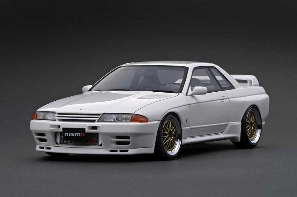 【通販 人気】 Model Ignition 1:18 with White R32 NISMO GT-R Skyline Nissan 乗用車