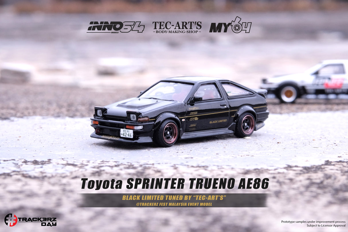 INNO64 1:64 Toyota Sprinter Trueno AE86 Tuned by "TEC-ART" @TrackerZ Day Malaysia Event Model