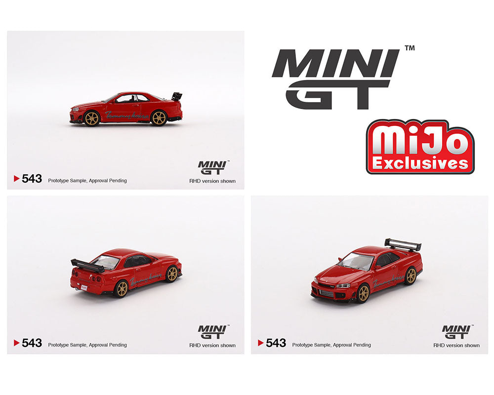 MINIGT 1:64 Nissan Skyline GT-R (R34) Tommy Kaira R RZ Edition in Red