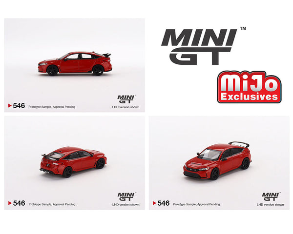 MINIGT 1:64 Honda Civic Type-R (FL5) Rallye 2023 with Advan GT Wheel in Red